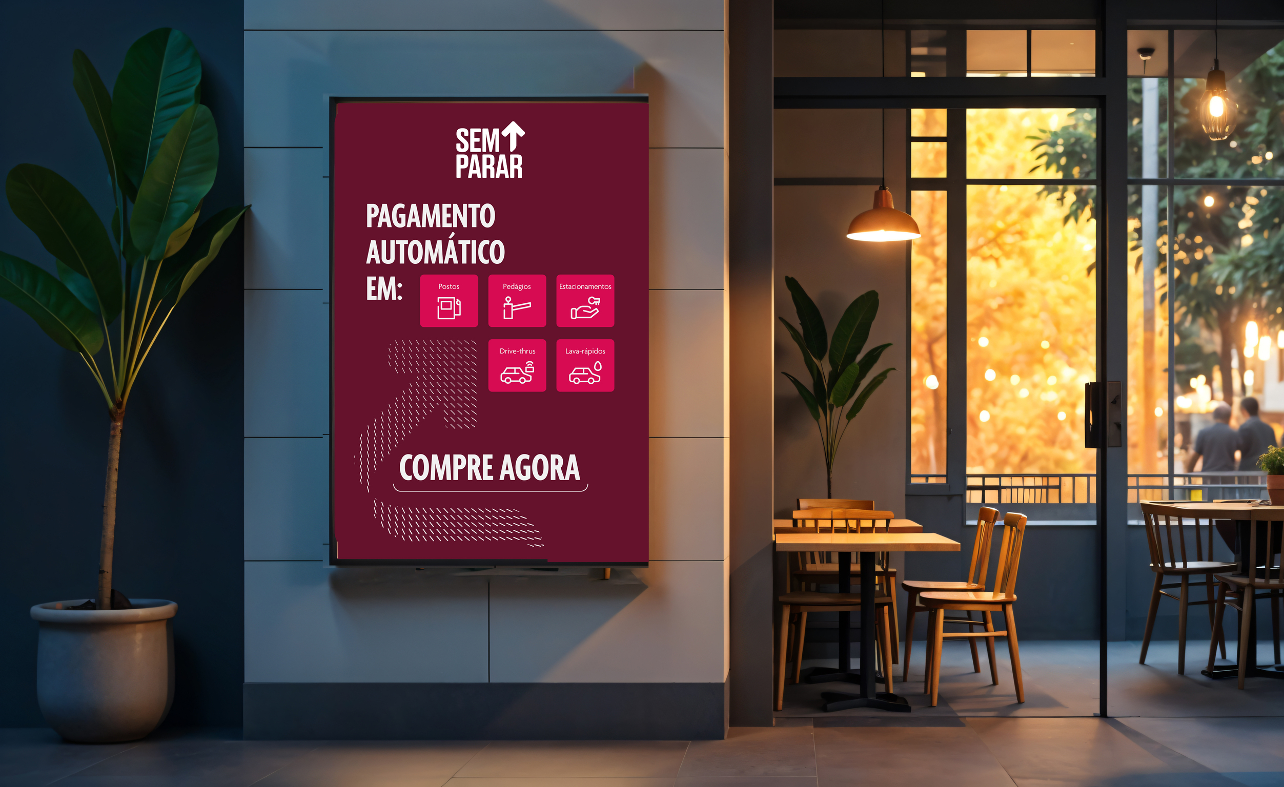 Blank board restaurant shop sign or menu boards near the entrance to restaurant. Cafe menu on the street. Whiteboard sign mockup in front of a restaurant Generative AI